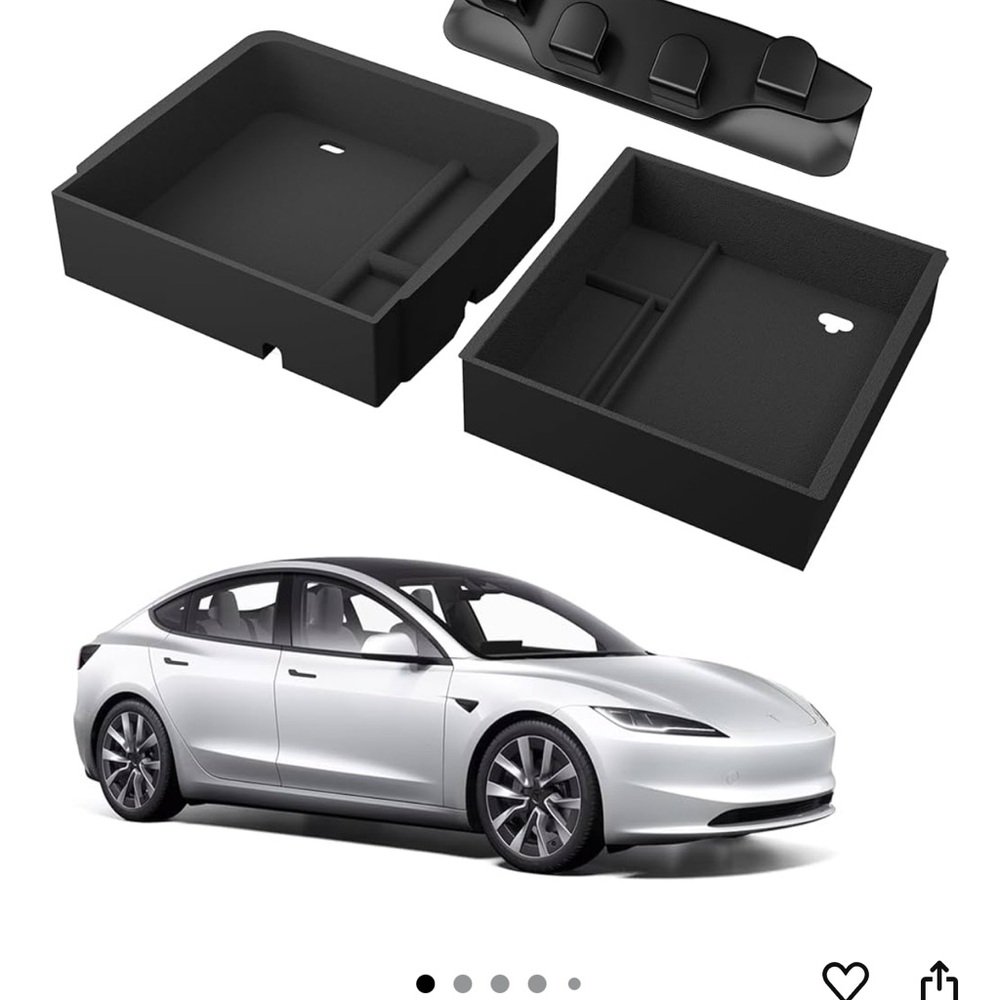 Tesla model 3 accessories 2024 2025 3pc organization set console storage hooks